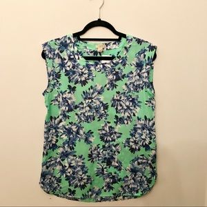 NWT Floral Sleeveless J Crew Blouse